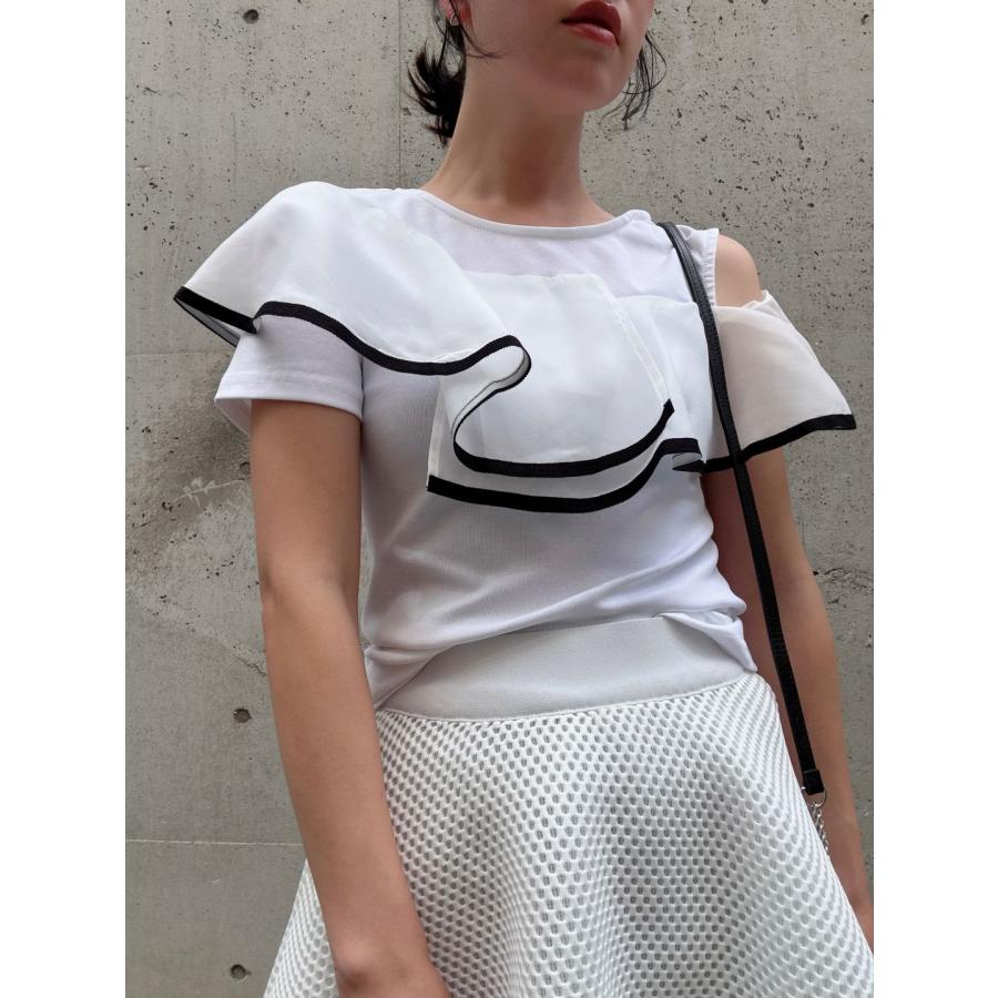 piping frill pullover