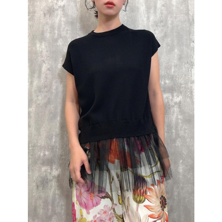 tulle hem summer knit