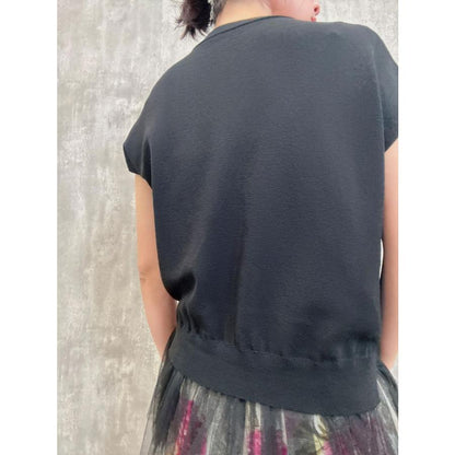 tulle hem summer knit