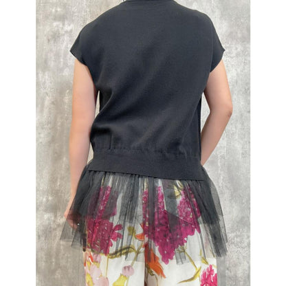tulle hem summer knit