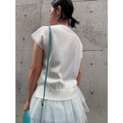 tulle hem summer knit