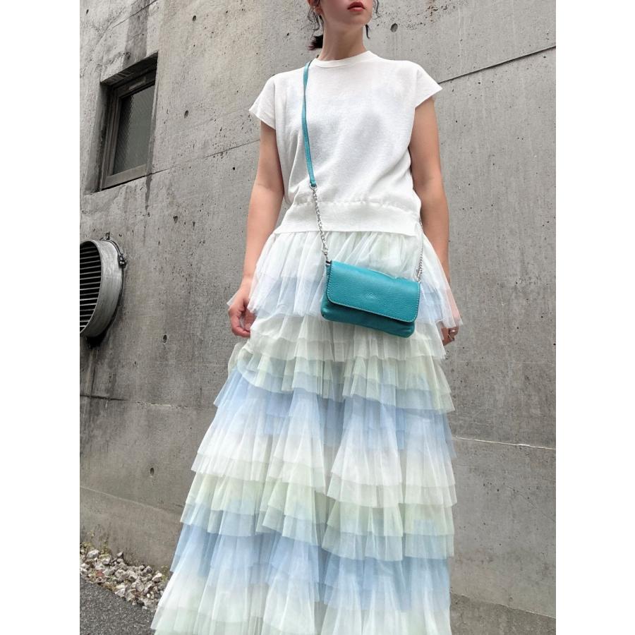 tulle hem summer knit