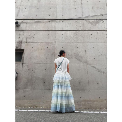 tulle hem summer knit