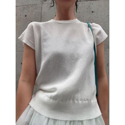 tulle hem summer knit