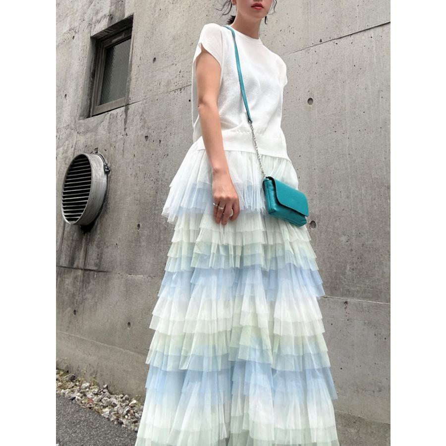 tulle hem summer knit
