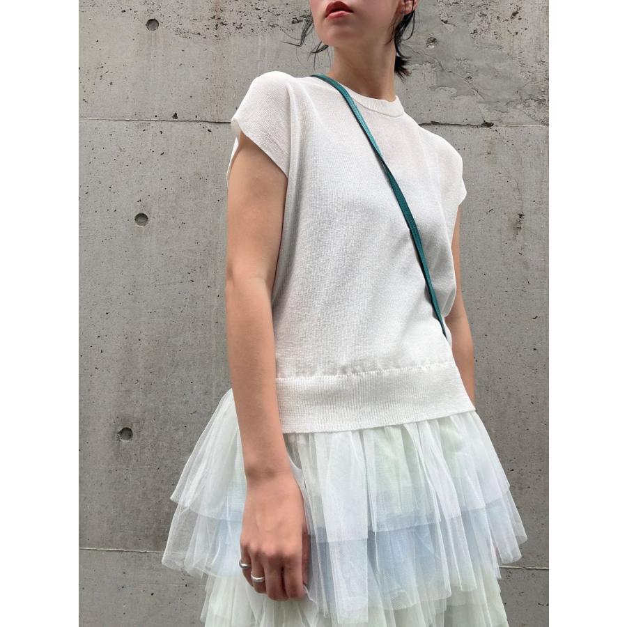 tulle hem summer knit