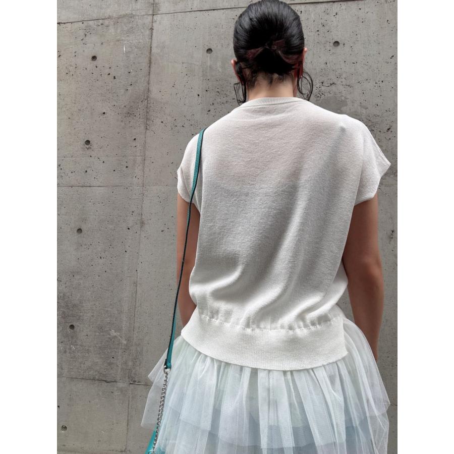 tulle hem summer knit